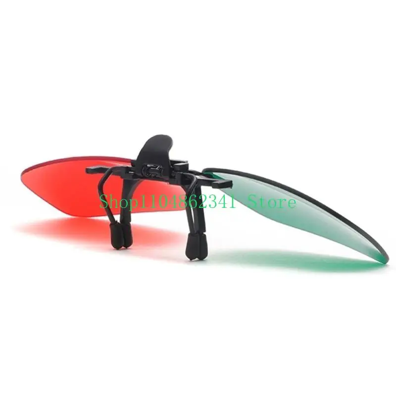 子供の色の視力を高めるための緑色のクリップオンメガネレンズ 色の認識を向上させる 色弱視メガネ