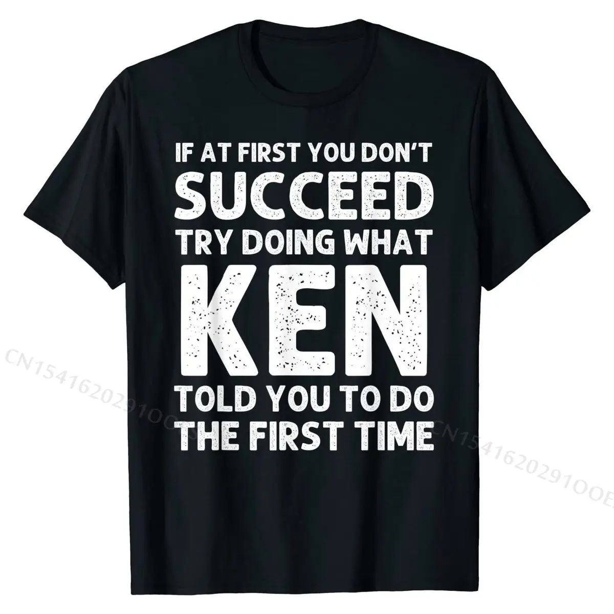 KEN Gift Name Personalized Birthday Funny Christmas Joke T-Shirt Design Top T-shirts for Men Cotton Tees Family High Quality