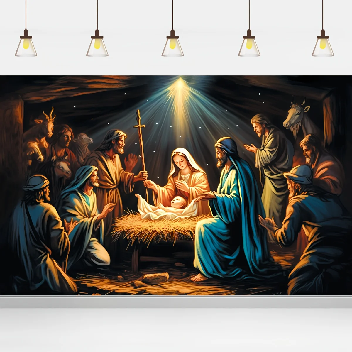 Birth of Jesus Photography Background Christmas Background Pictures Party Banner Decoration Photography Studio Props