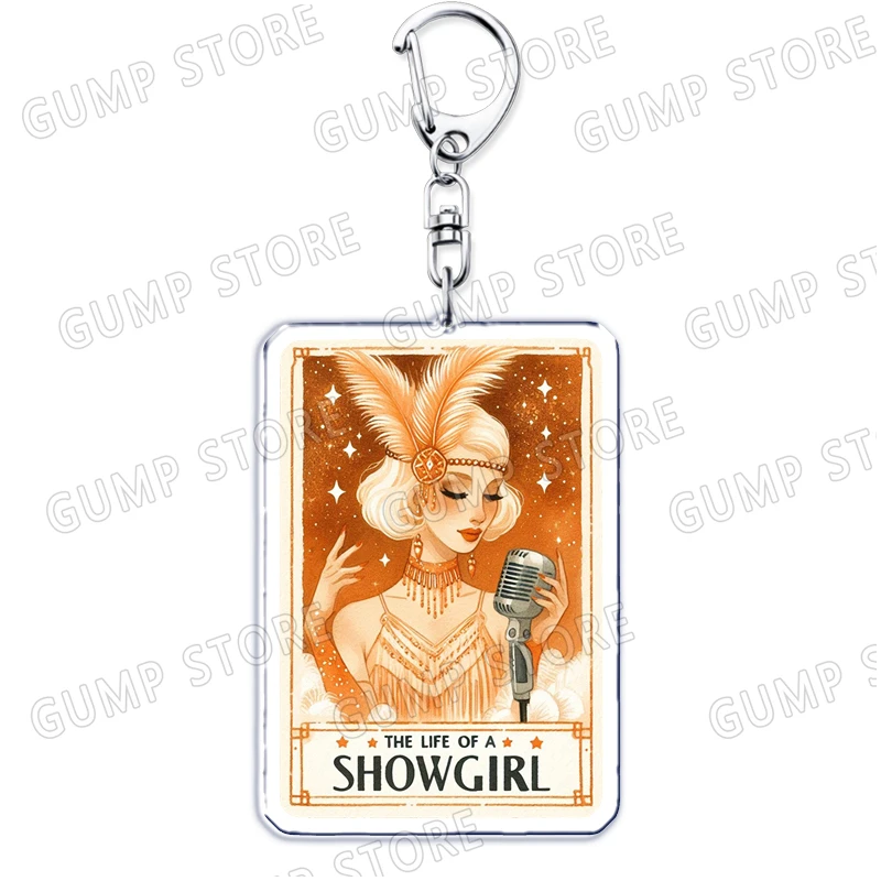 Aesthetic Stamps Keychains for Accessories The Life of A Showgirl Reputation Folklore 1989 Keyrings Jewelry Fans Friends Gifts view 3