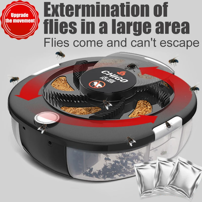 Flycatcher Rechargeable/USB Electric Fly Trap Safety Indoor Flytrap Outdoor Insect Pest Catching Tool For Kitchen Garden