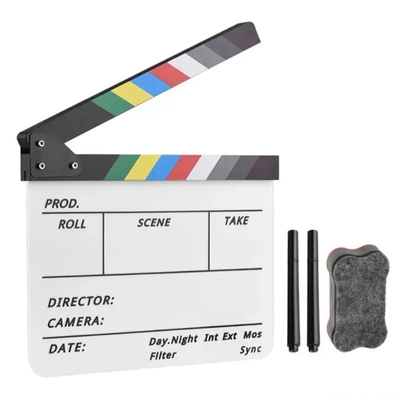 M5TD Movie Film Clap Board Clapper Board Slates Clapperboard for Camera Photography
