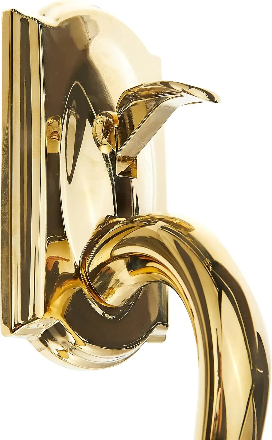 ZZZ FE285 CAM 505 ACC 605 LH Camelot Front-Eingangsgriff-Set mit linkshändigem Akzenthebel, unterer halber Griff, helles Messing