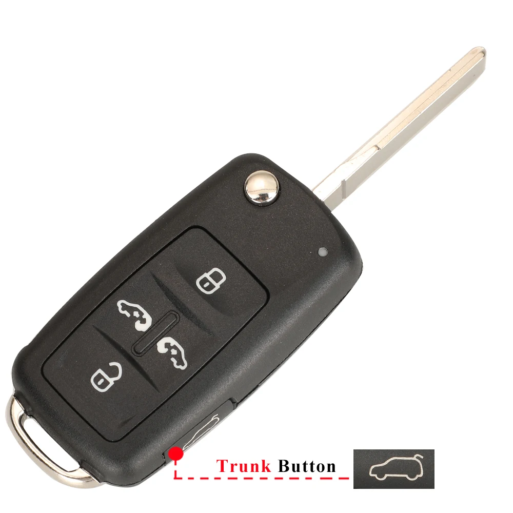 Jingyuqin 10 stücke 2/3/4 Taste Folding Remote Key Shell für VW Tiguan Golf Sagitar Polo MK6 touareg SITZ Switchblade Flip Fall Fob