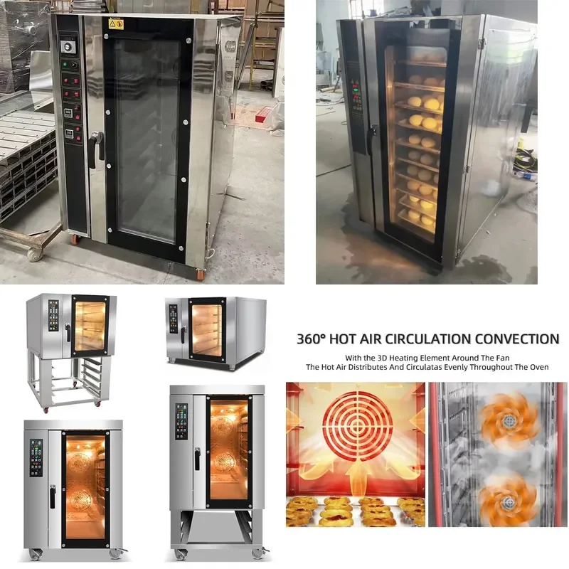Automatic Industrial Electric Rotary Baking Oven Commercial 10 Tray Convection Oven For Sale