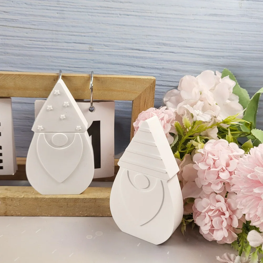 Zwei Weihnachten Weihnachtsmänner Gips Gips Formen DIY Dekoration Weihnachten Aroma Zwerg Beton Zement Form Handwerk Kerze, Der Form