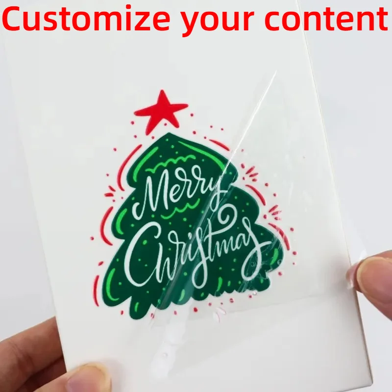 

12cm 200 Pcs Custom Transfer Stickers Bulk Personalized Logo Heat Press Decals for Commercial Use