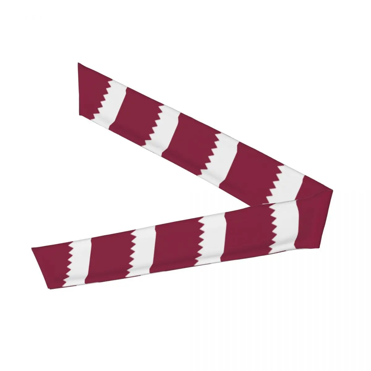 Qatar Flag Head Tie Sports Headband Athlete Sweatbands Head Wrap For Working Out Running Yoga