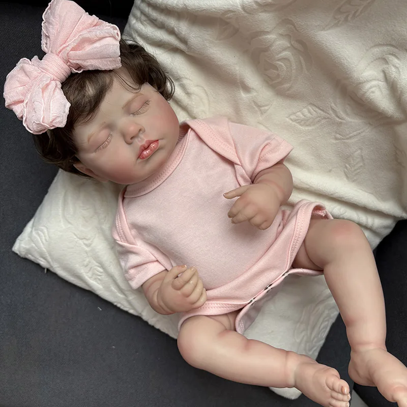 

NPK 19-дюймовая 3D-кожа ручной работы с видимыми венами Reborn Loulou, виниловые реалистичные коллекционные художественные куклы для всего тела для новорожденных