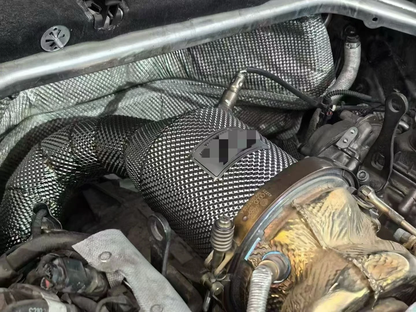 ACE SUS304 Hochwertiges Auspuff-Katalysator-Downpipe für Porsche Cayenne 2017-2019 3.0T mit Hitzeschild Auspuffrohre – Detail 12