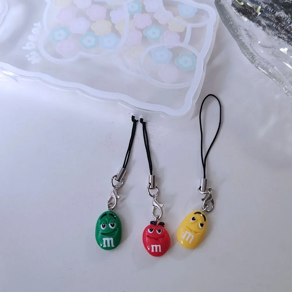 5pc Hot Sweetly Candy Bean Phone Chain Car Bag Pendant KeyRing Art Course Souvenir Women Girls Party Favors Gift for Lover