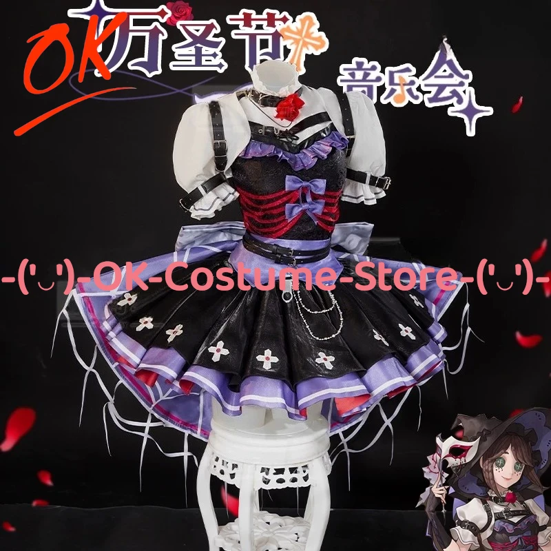 Disfraz de Cosplay de Emma Woods, Jardinera de Identity V, Lisa Beck, Vestido Gótico de Bruja Morada para Halloween, Uniforme de Fiesta