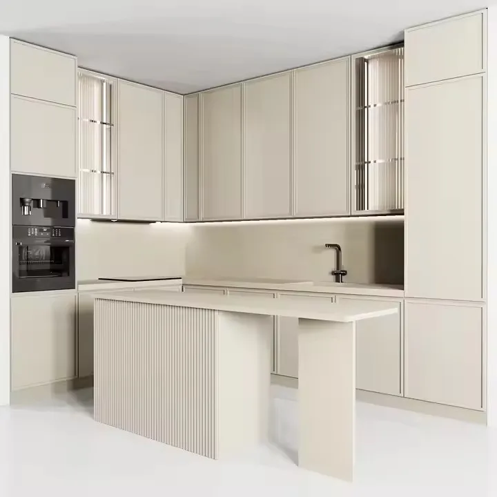 Modern Design Luxury Cheap Price Cupboard PVC Kitchen Cabinet Set Ready to Assemble Kitchen Cabinets Manufacturing
