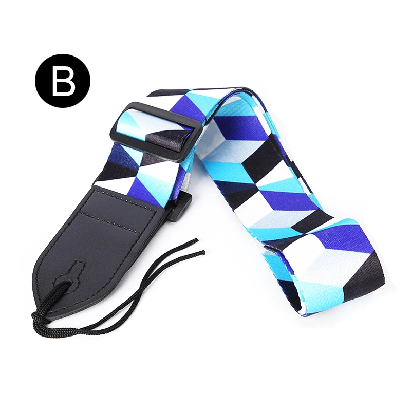 Guitar Strap Personality Thermal Printing Polyester Electric Acoustic Folk Guitar Bass Strap