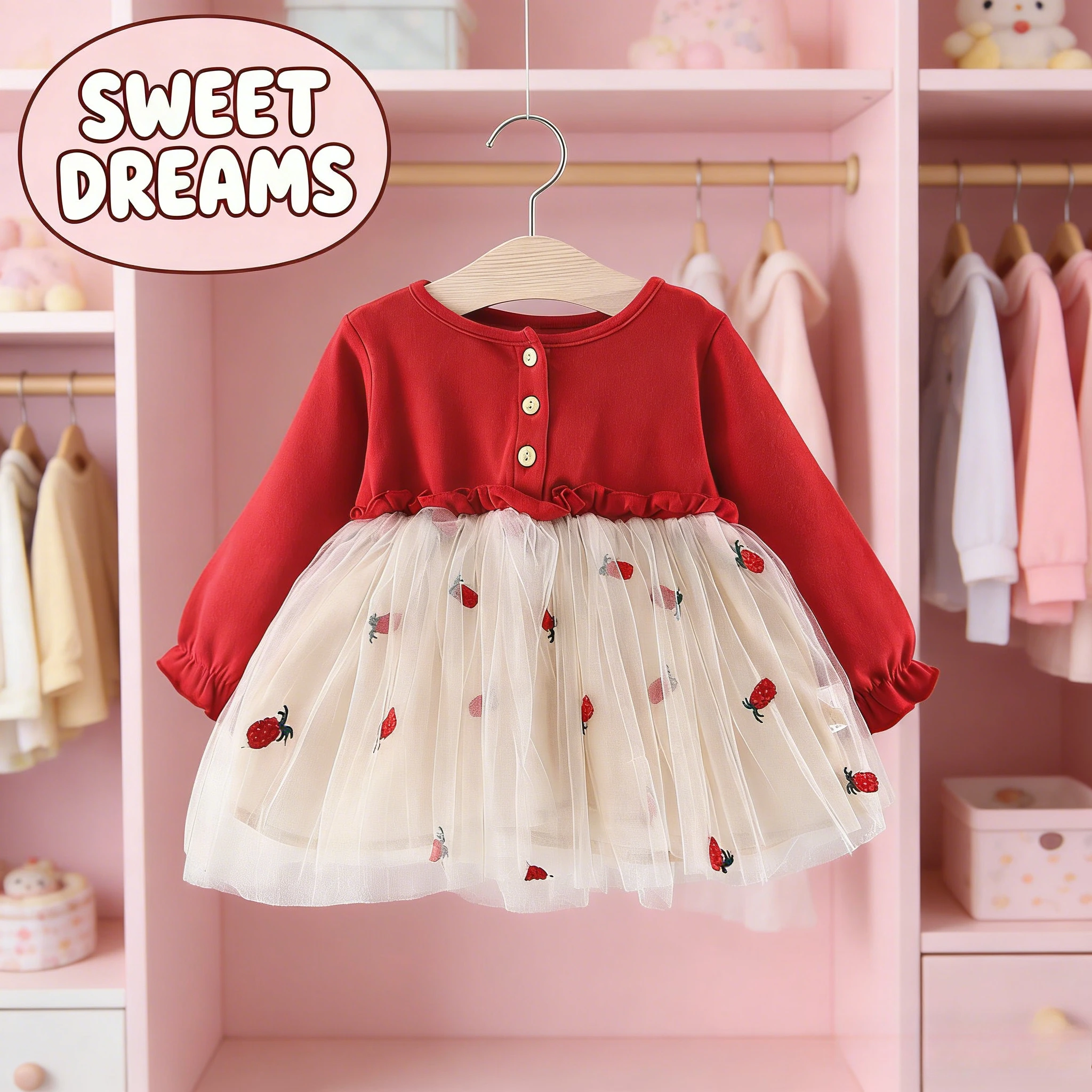 

Весенне-осеннее новое платье для девочек с длинным рукавом, с анималистическим принтом (ананас), из фатина, юбка для малышей, милое повседневное, модная детская одежда