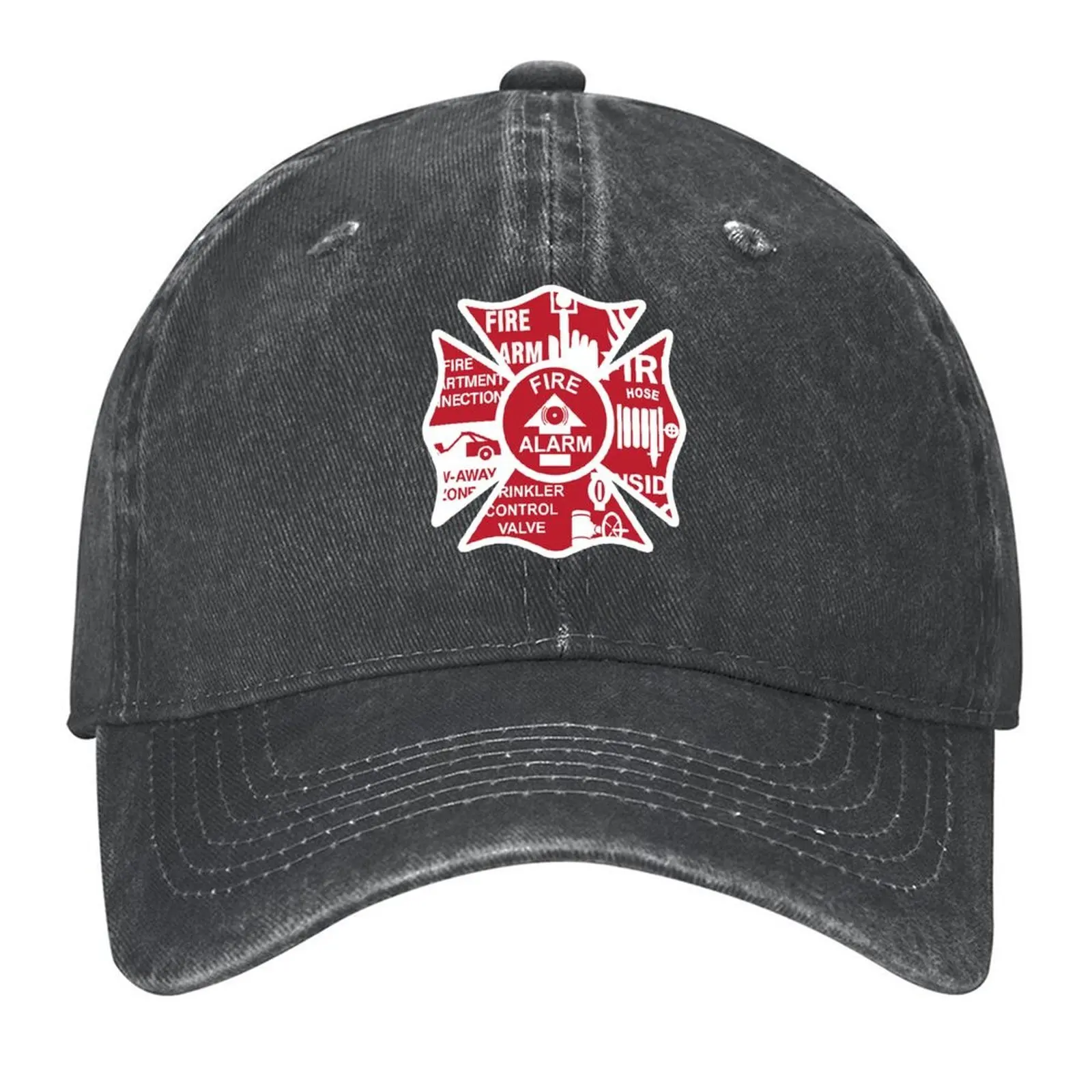 

Fire Inspector Firefighter Safety Signs Maltese Cross Design Baseball Cap Kids Hat Golf Wear hats on offer Women's Beach Men's