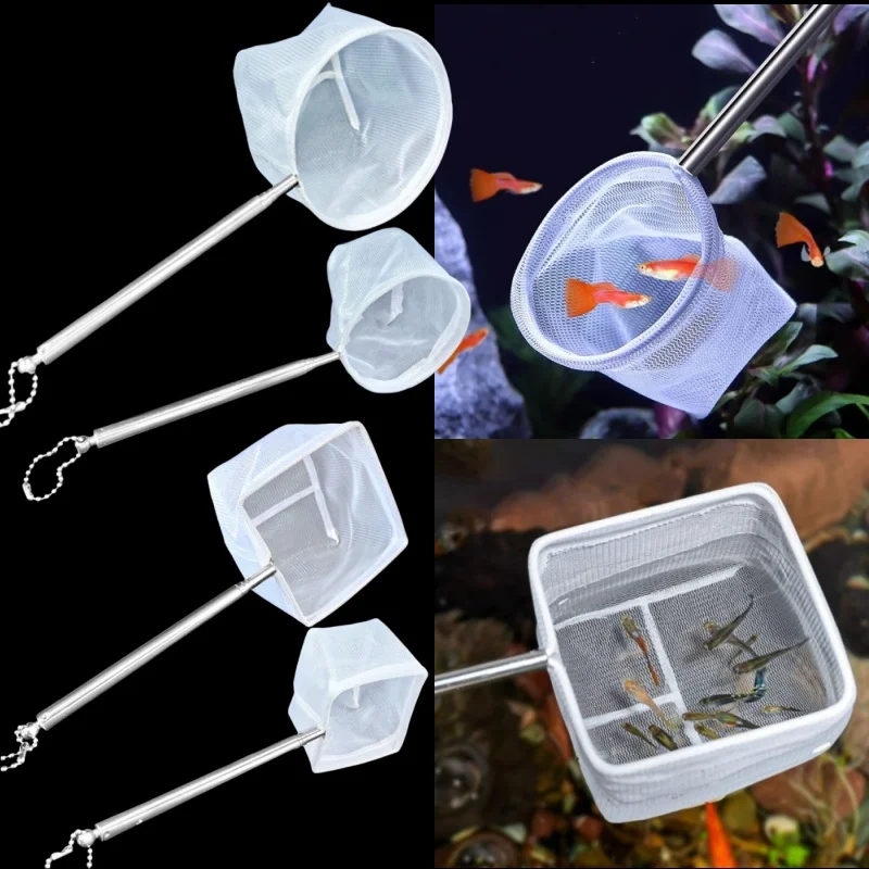 

2PCS Fish Nets Rustproof Corrosion Resistant Stainless Steel Fishing Net for Fish Shrimp Tank Aquarium Accessories Fish Tank
