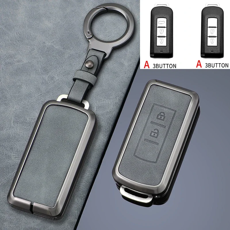 

2 3 BUTTONS Alloy Car Key Case Cover For Mitsubishi Outlander ASX LANCER Pajero Sport Eclipse Cross Key Cover Shell Fob