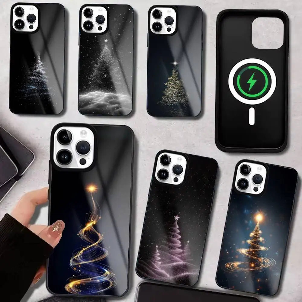 

Holiday Christmas Lights Tree Phone Case For iPhone17,16,15,14,13,12,11 Plus,Pro Max, New Magnetic Wireless Charging