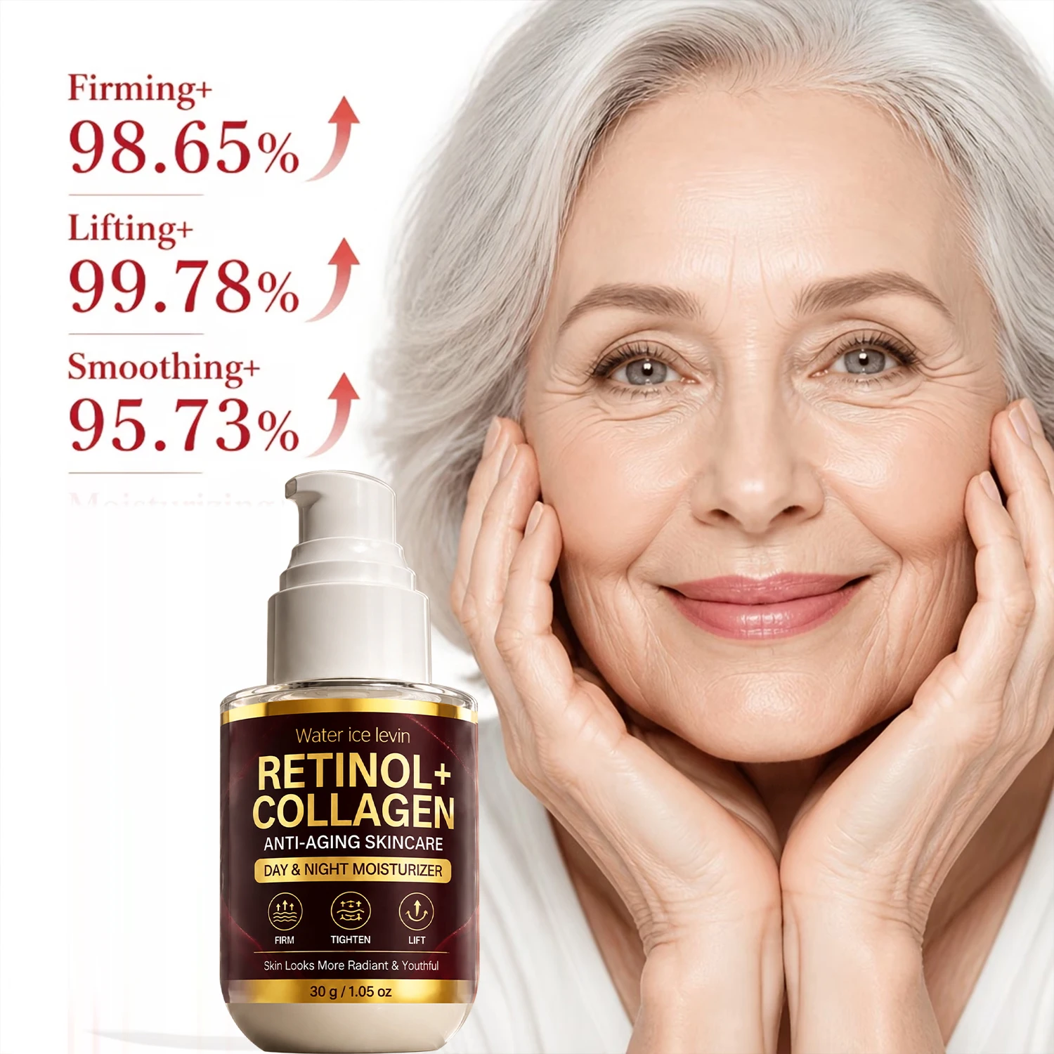 30g Retinol Collagen Anti-Aging Moisturizer Day Night Cream Firm Tighten Lift for Radiant Youthful Complexion Face Skin Care