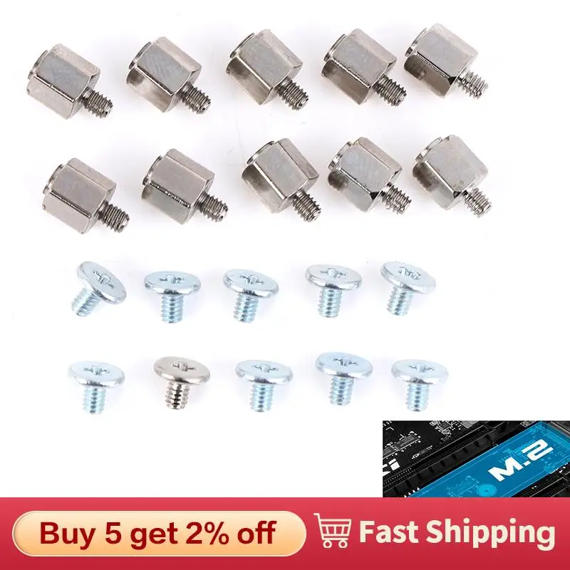 10Set Hand Tool Mounting Stand Off Screw Hex Nut For M.2 SSD Motherboard