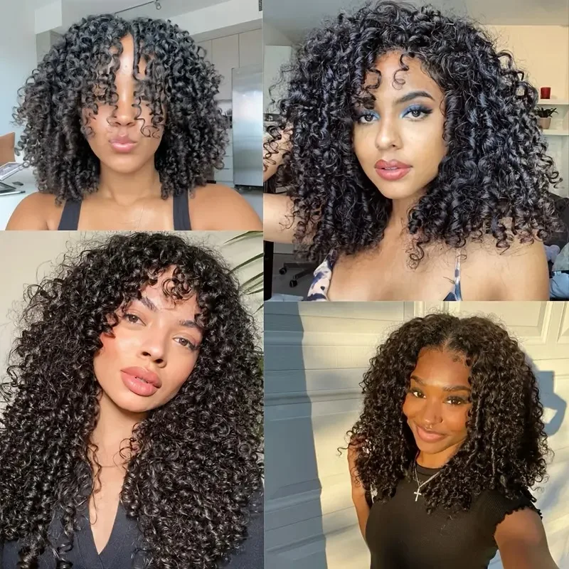 Feather Crochet Human Hair Knotless Pixie Curls Extensions Lightweight Pre Separated For Braids Small Spirals Curly Crochet Hair image 6