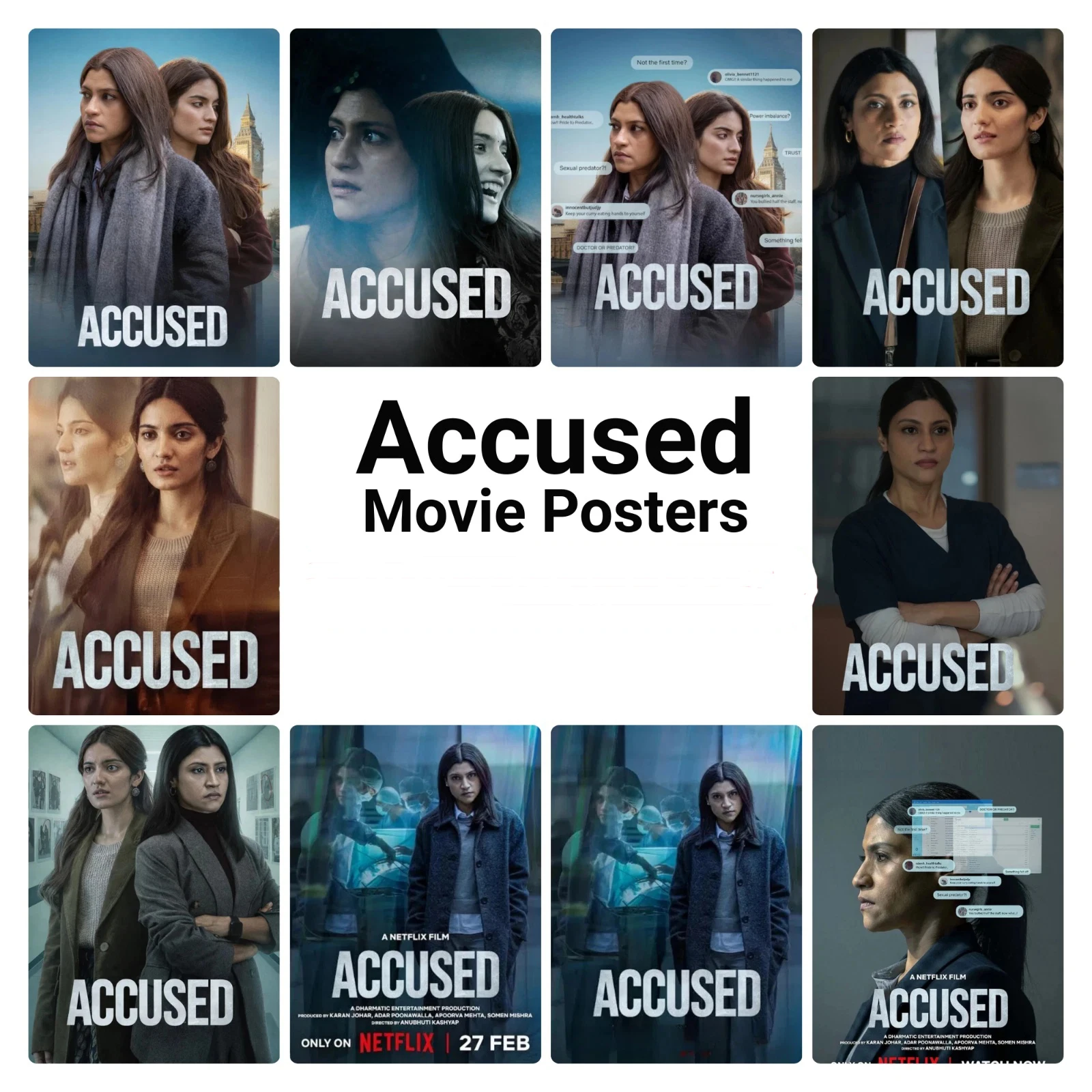 

Accused (2026) Movie, Print Art Canvas Poster,Living Room , Home Wall Decor Picture
