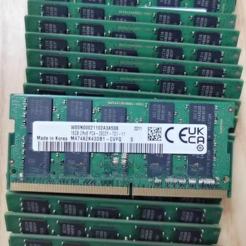 

Для Samsung 16G 2RX8 PC4-2933Y ECC SODIMM DDR4 Память M474A2K43DB1-CVF
