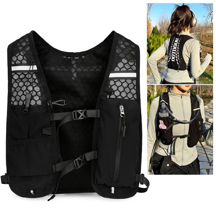 

Рюкзак-жилет для бега, гидраторный рюкзак (без резервуара для воды), легкий беговой рюкзак для женщин и мужчин, рюкзак для воды