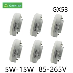 10PCS 5W 7W 9W 12W 15W LED Spotlight GX53 Without Flicker 85-265V Warm White Daylight Cold White Bulb for Room Study Kitchen