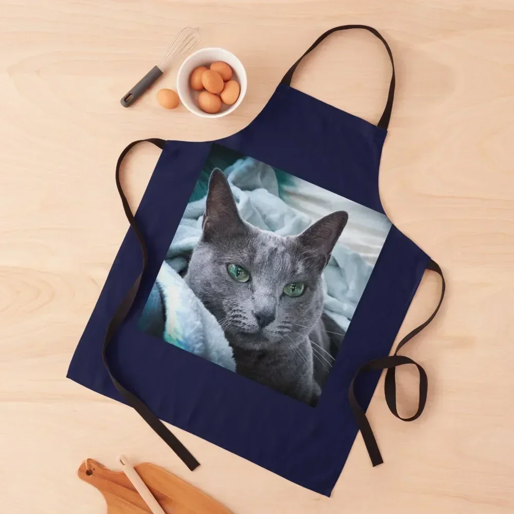 

Miss Russian Blue. Apron custom women's kitchen barber men Things For The Home Kitchen For Men Apron