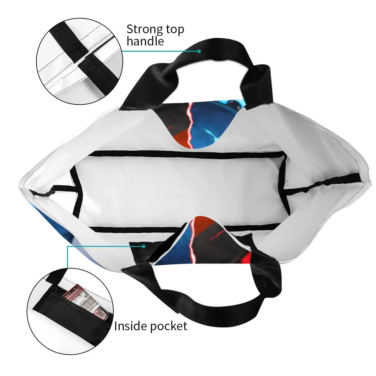 Sonic Shadow Shopping sac fourre-tout toile grande capacité sacs à bandoulière Shopper épicerie sac à main pour les femmes