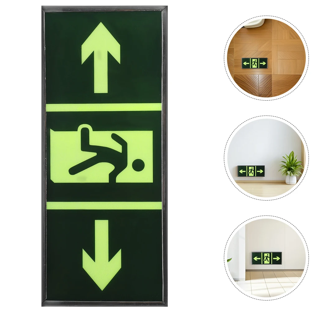 

4PCS Safety Exit Sign Self-Illuminating Emergency Signs Glow Dark Floor Stickers Traffic Exit Direction Indicator