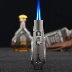 2024 New JOBON Metal Outdoor Camping Butane Gas Lighter Turbo Torch Double Blue Flame Jet 360° Using BBQ Cooking Cigar Lighters