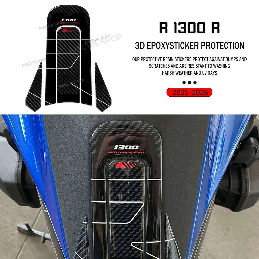 

For R 1300 R Tank Pad 3d Sticker R1300r 2025 Accessories Motorcycle Fuel Tank Resin Protection Decal