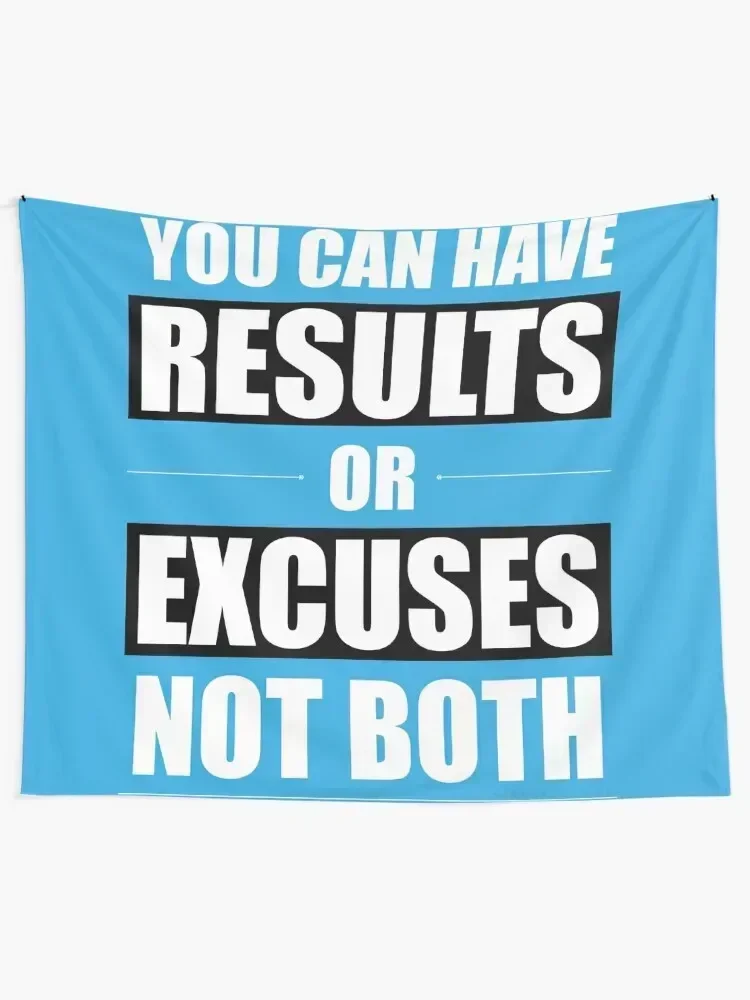 You can have Result or Excuses not Both - Gym Inspirational Quotes Tapestry Room Decor For Girls Decorative Wall Murals Tapestry