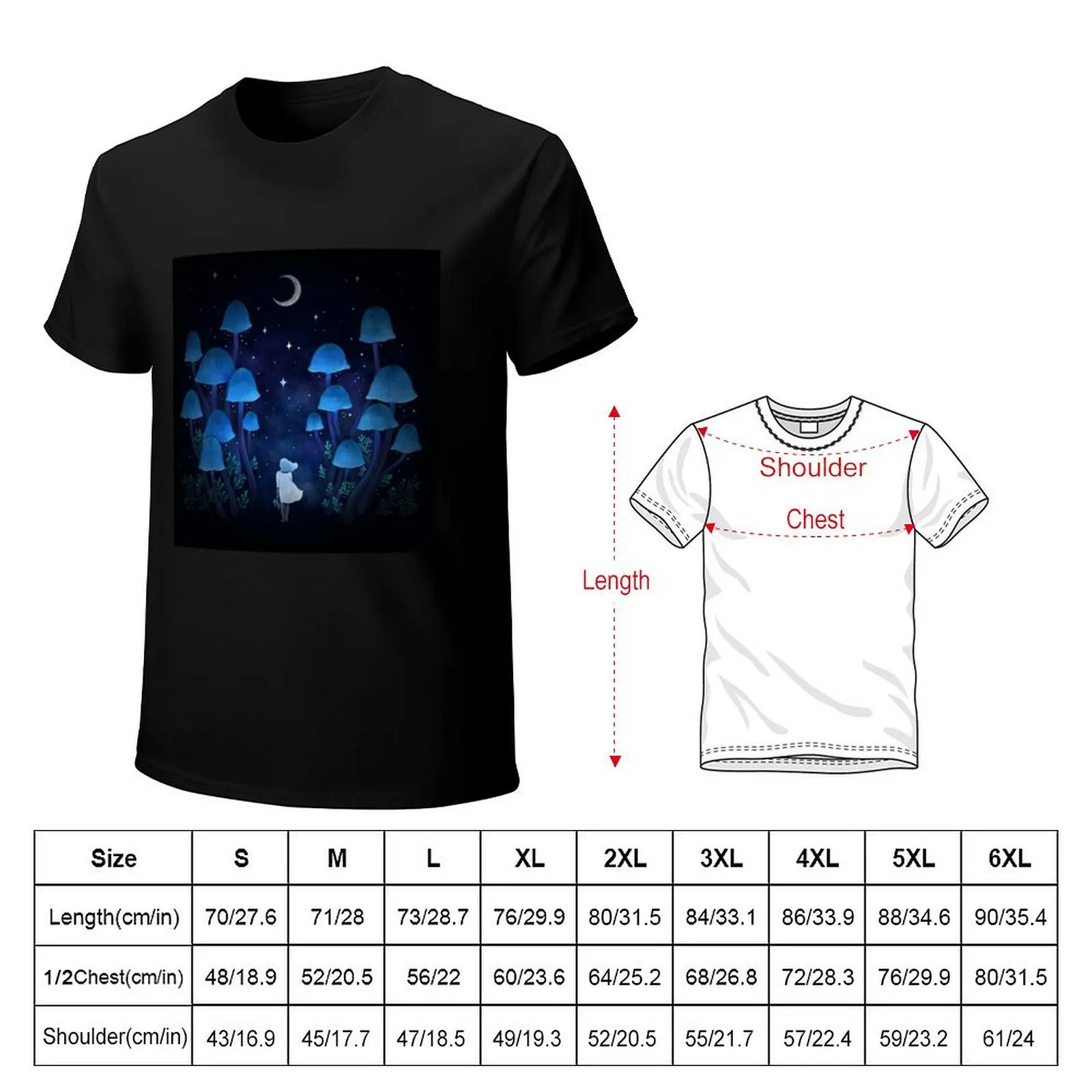 Fungi Forest - Dreamy Night T-shirt anime clothes boys animal print cute clothes men workout shirt