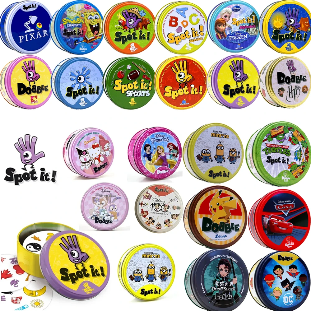 Spot It Dobble Card Game Holidays Camping Multiplayer Party Spot It Pokemon Board Card Games For Party Birthday Gifts for Kids