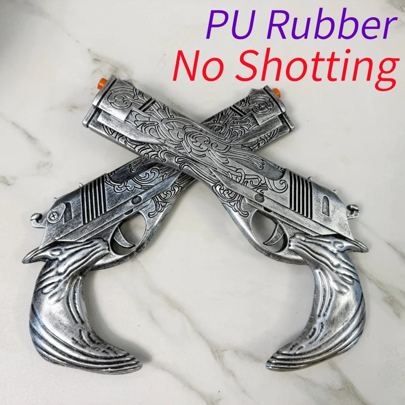 أنماط تأثيري نموذج بندقية تعزيز البنادق المزدوجة الأبنوس العاج الدعامة الأسلحة السلامة بولي المطاط المطاط هدايا الهالوين لا اطلاق النار