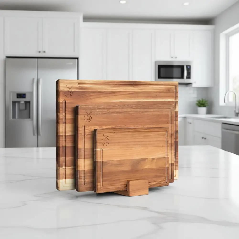 

Набор разделочных досок из дерева акации, 15,75 x 12/13 x 9,5/10 x 7 дюймов, толщина 0,8 дюйма