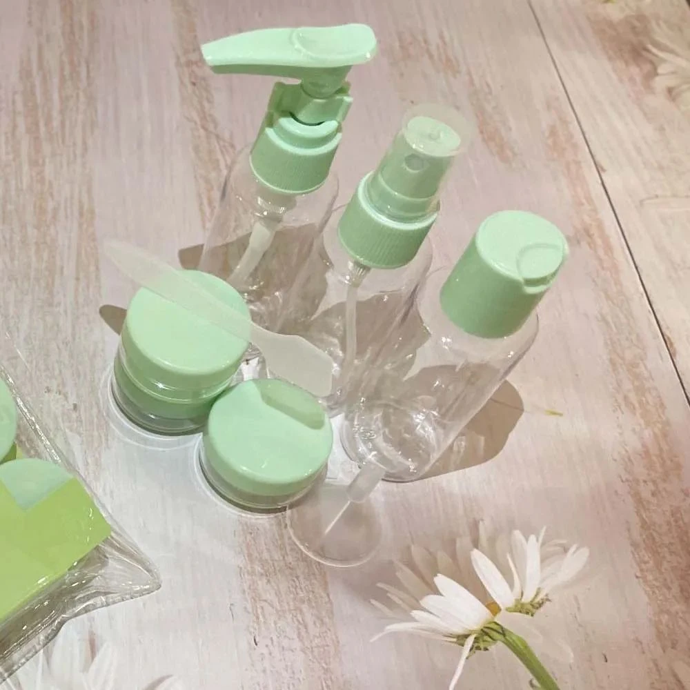 Ensemble de bouteilles fendues portables pour voyage, joint étanche, cosmétiques, gratitude, shampooing, gel de bain, dentifrice, fournitures de voyage, 7 pièces