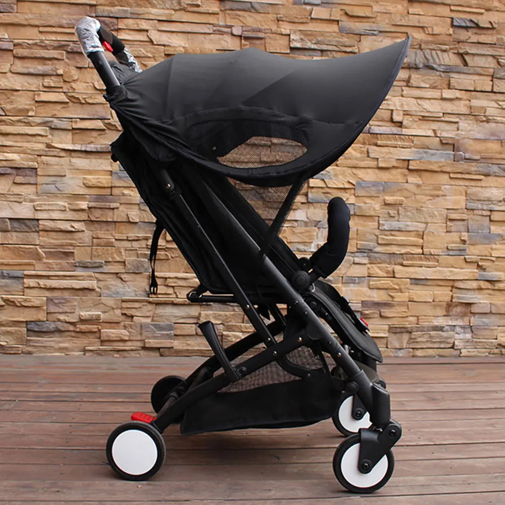 

1Pcs Baby Carriage Sunshade Full Coverage Adjustable Uv Protection Mosquito Net Breathable Stroller Sun Canopy