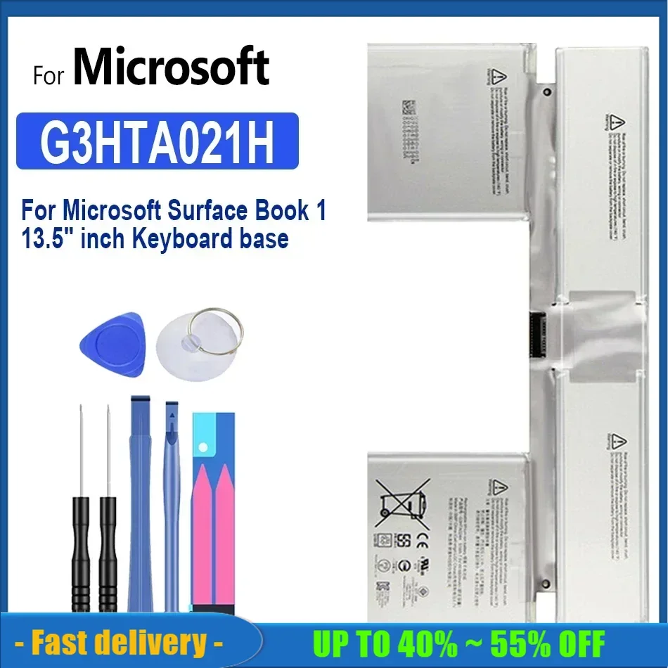 G3HTA024H 2387mAh/6800mAh Battery For Microsoft Surface Book 1 13.5 inch 1705 Keyboard base 1703 Screen 1704 ,CR7 DAK822470K