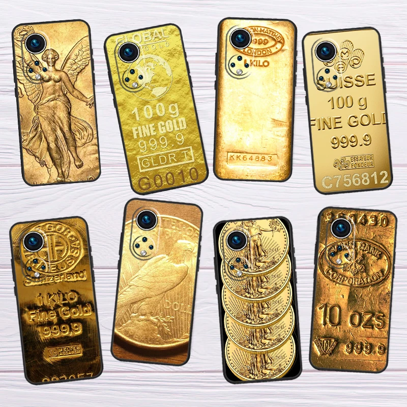 Switzerland Fine Gold For Honor X8 X7 X9 a 50 70 90 Magic5 Lite Huawei P60 P40 P20 P30 Pro P Smart Nova 9 5T Case