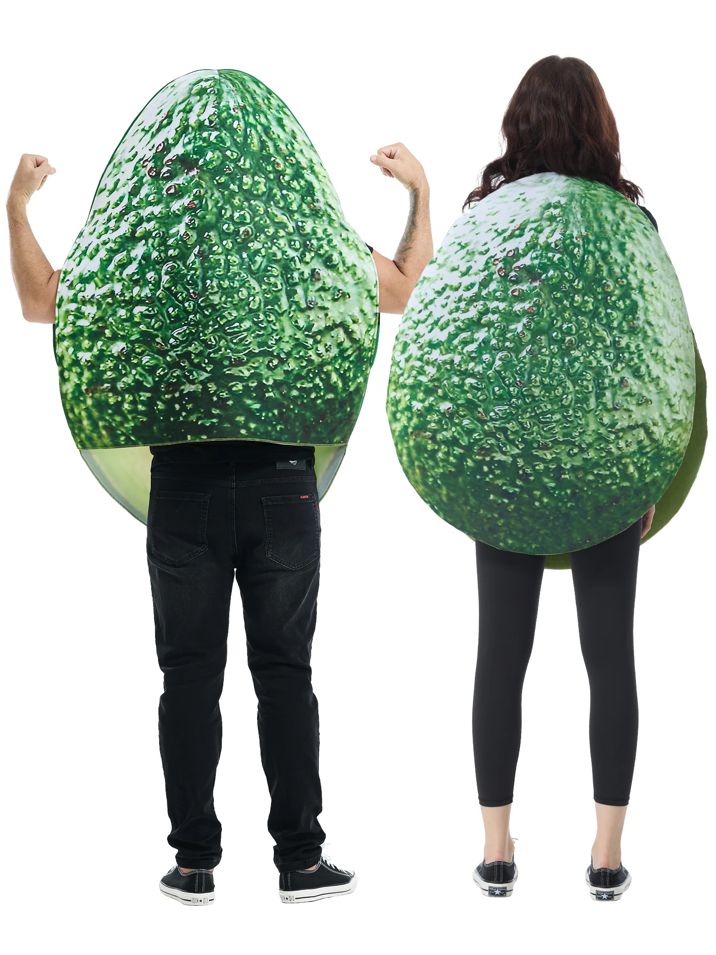Halloween Fruit Thema Alles-in-één Avocado Prestatiekostuum Stage Performance Pak Polyestervezel 00% Traditioneel Dames...