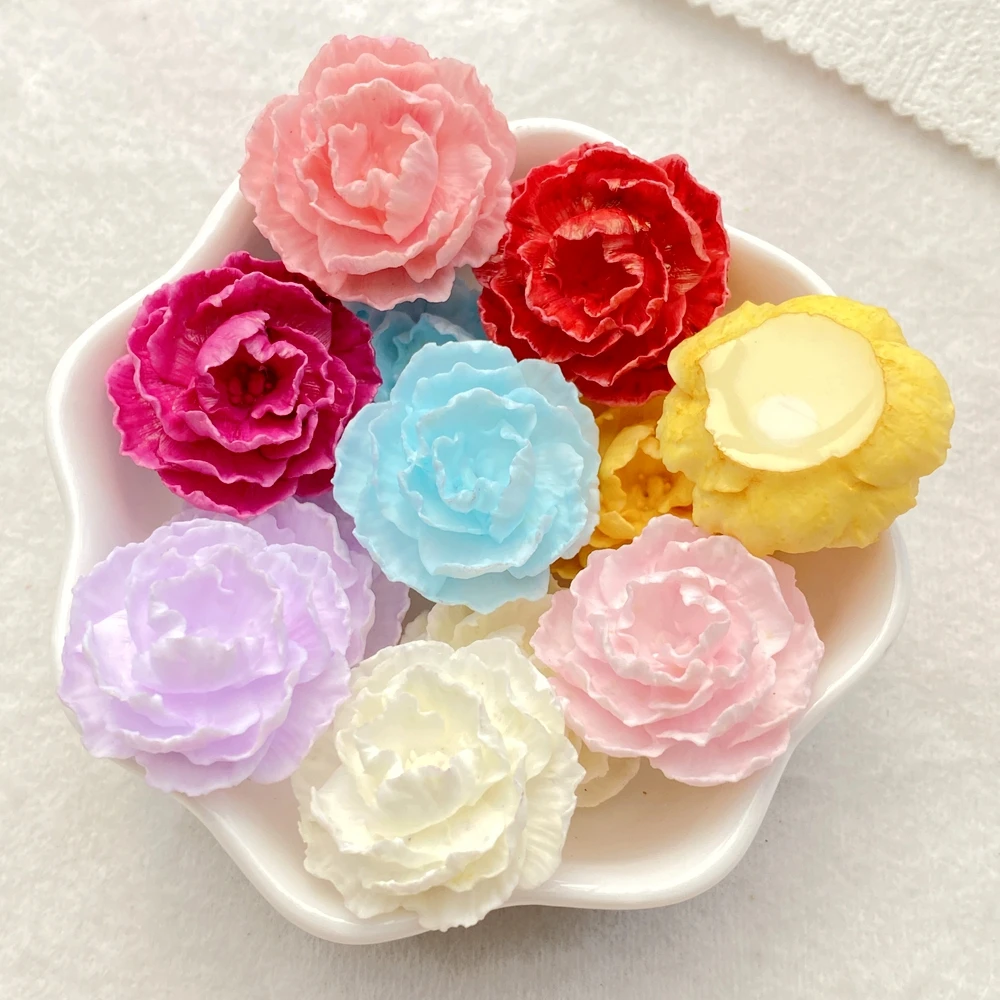樹脂製のかわいい3Dカラフルローズフラットバックフラワースト - Art Craft Materials のレビューと価格