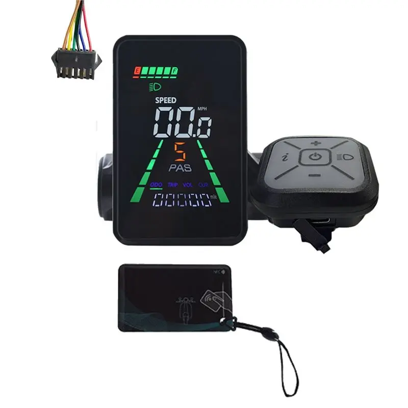 【ELEVATE LIFE】L5 E-Bike LCD Meter NFC Functionality 24V/36V/48V/60V UART Type-C Interface Electric Scooter Display Speedometer