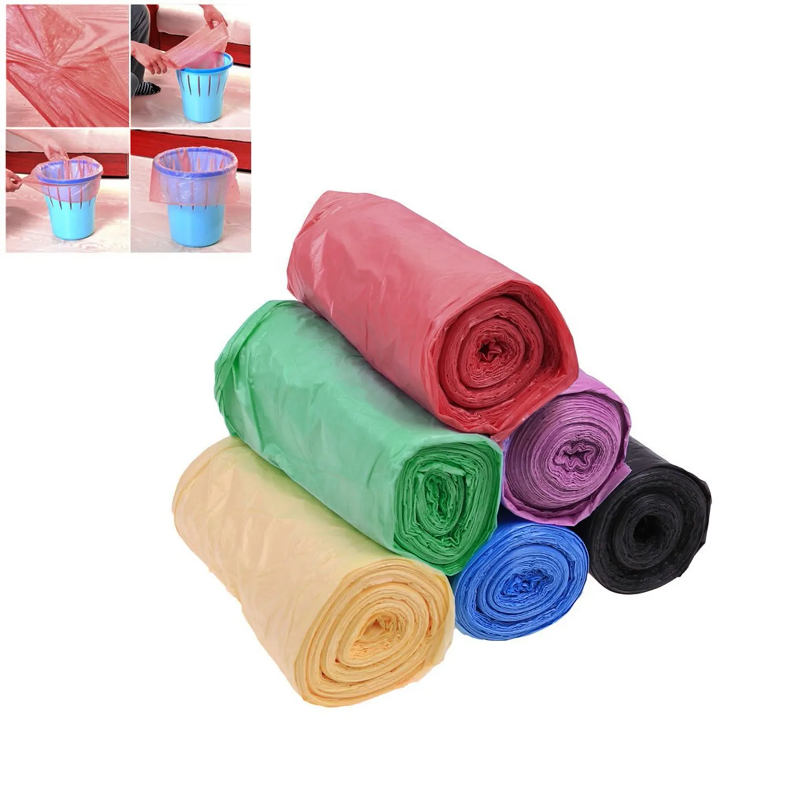 Trash Plastic Garbage Roll Kitchen Bags Tool Disposable 1 Home Durable Small Bag Housekeeping & Organizers