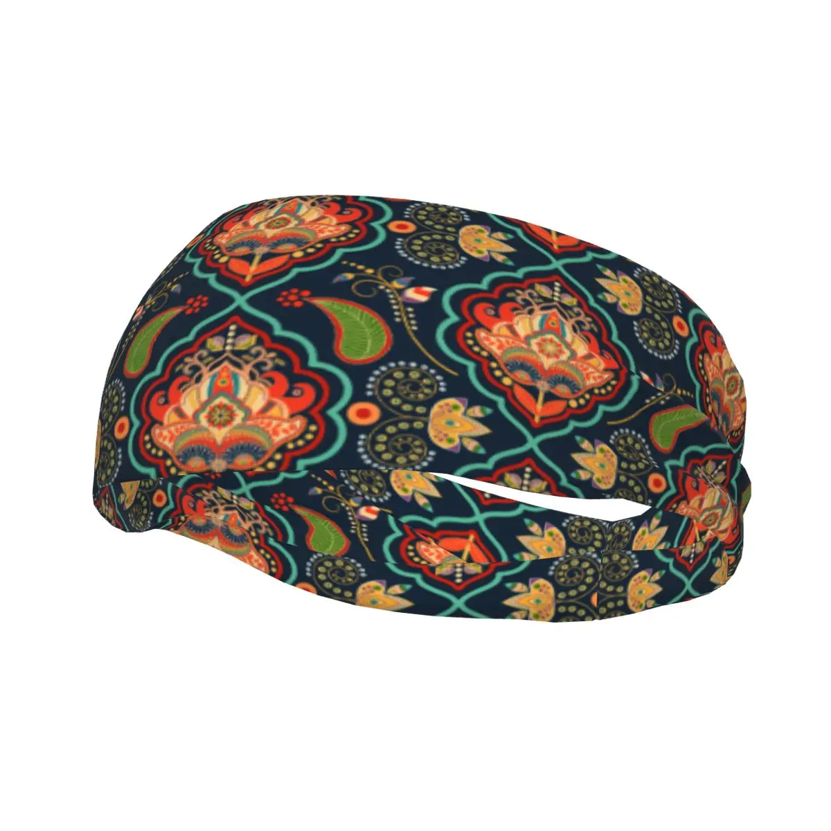 

Спортивная повязка на голову с красочным этническим абстрактным геометрическим принтом, повязка для фитнеса, впитывающая повязка для волос для езды на велосипеде, пробежки