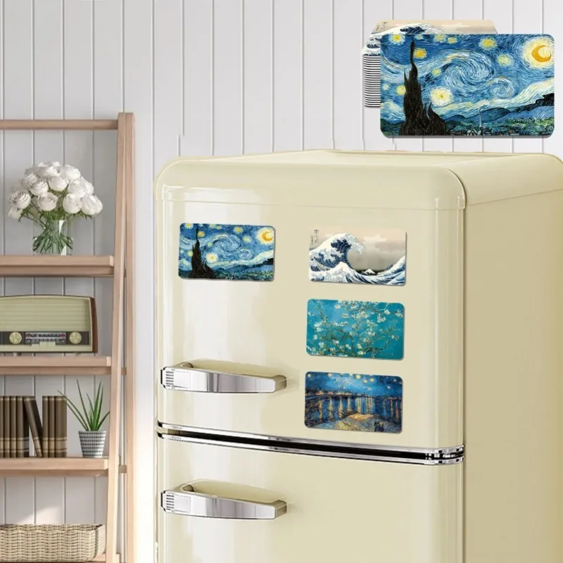 Famous painter Vincent van Gogh oil painting personalized refrigerator magnet refrigerator wall door office DIY decoration